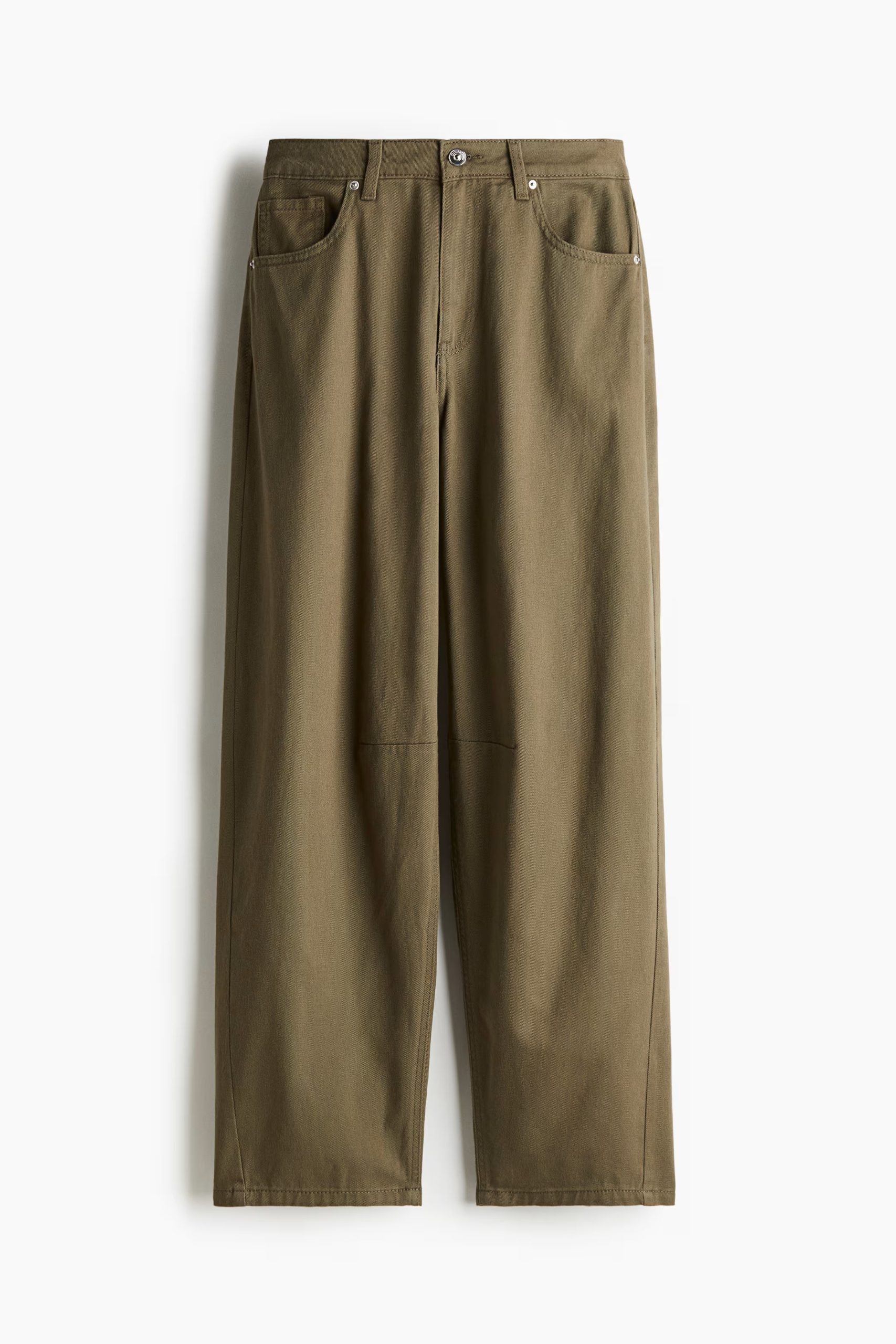 H&M מכנסי טוויל רחבים