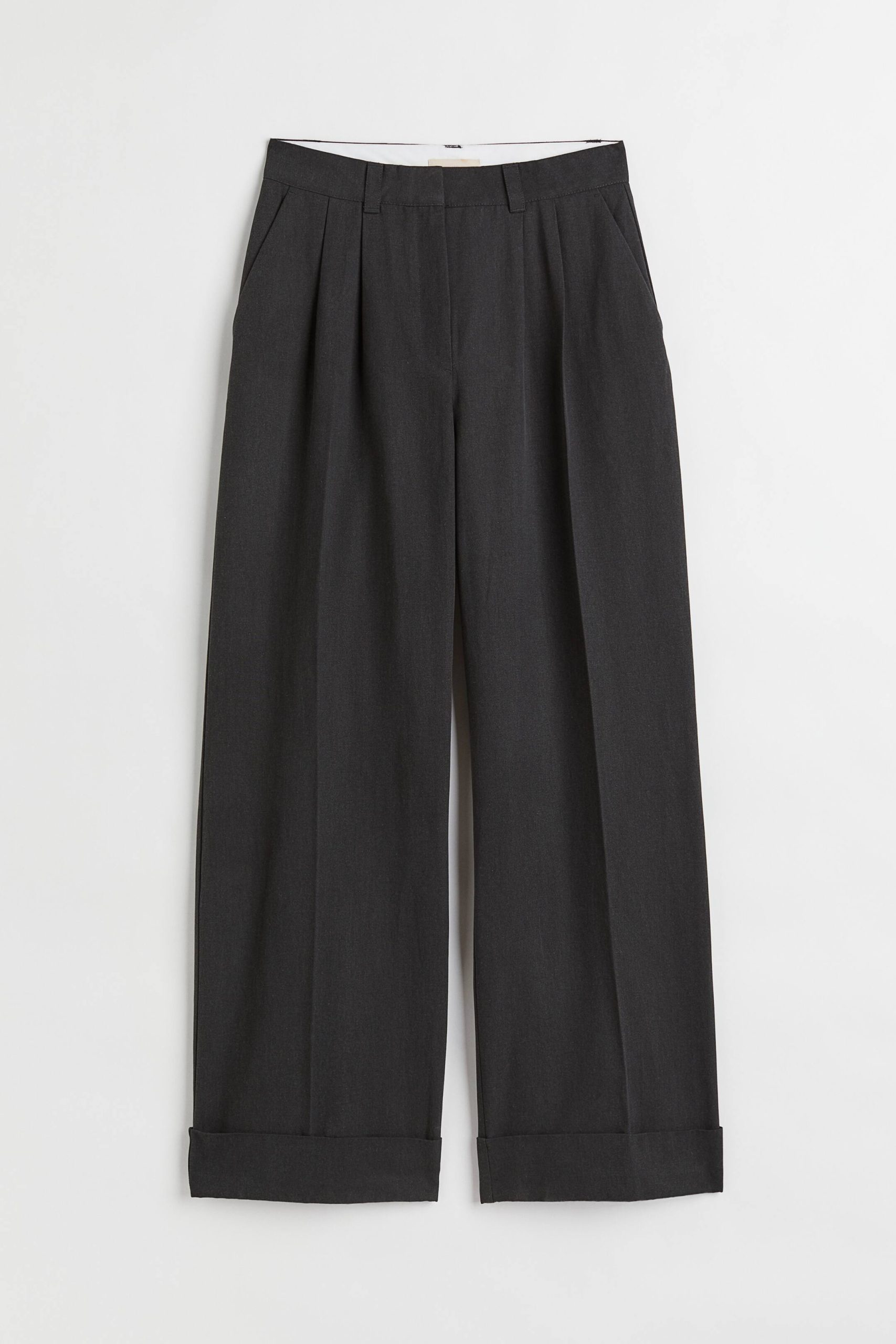 H&M - מכנסיים רחבים מתערובת ליוסל  שמירה במועדפים