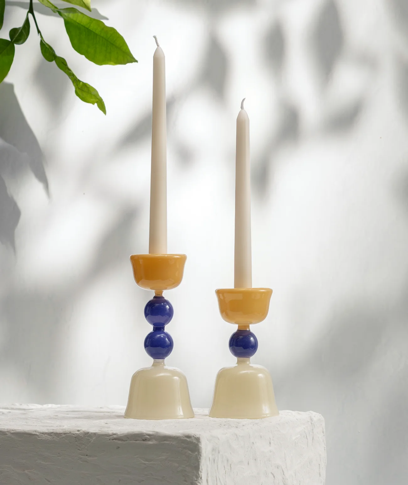 פמוט זכוכית סיטרוס ורוז L